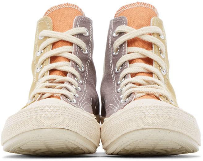 Converse Purple & Orange Renew Cotton Chuck 70 High Sneakers for Men | Lyst