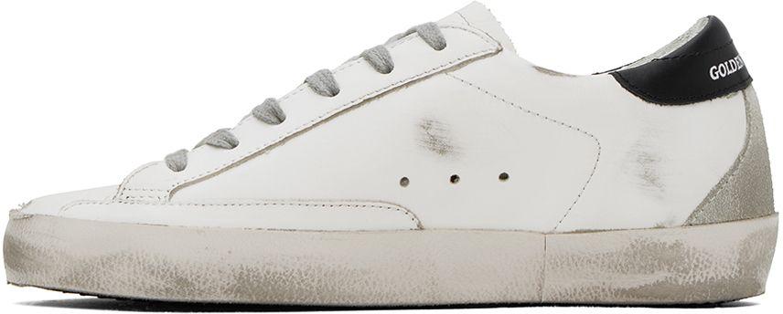 Golden Goose Ssense Exclusive White Super star Sneakers in Black Lyst