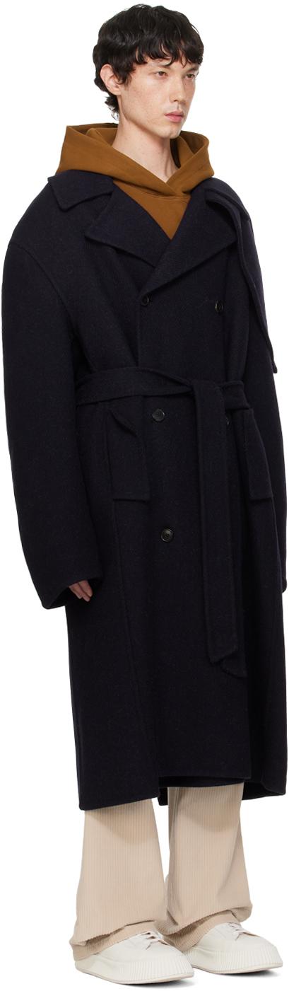 [RECTO] / ☆ 24FW HANDMADE KUSE OVERSIZED COAT / DARK NAVY RECTO - Official Website