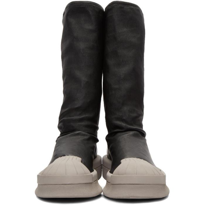Rick Owens Leather Black Adidas Edition Mastodon Stretch Boot High-top  Sneakers for Men | Lyst