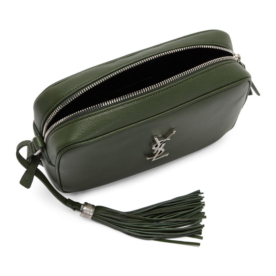 ysl green camera bolsa
