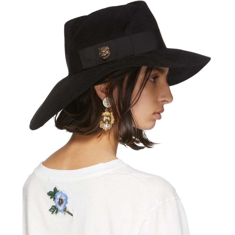 gucci felt wide brim hat