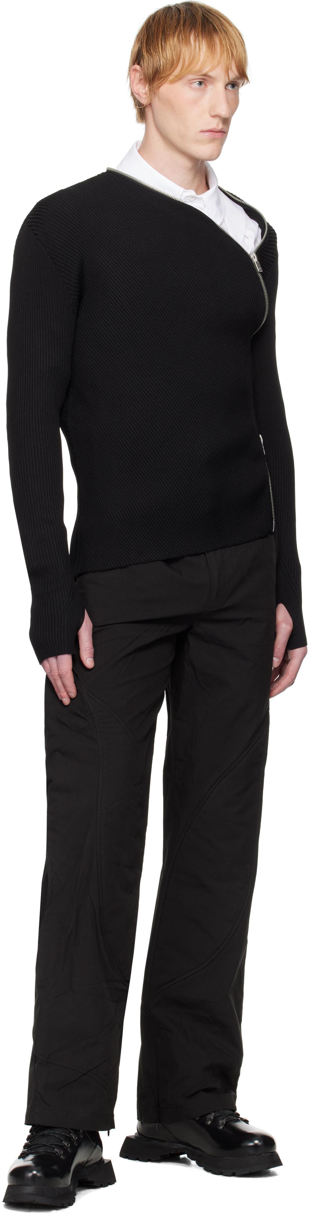 HELIOT EMIL Tied Zip Knit Sweater in Black for Men | Lyst