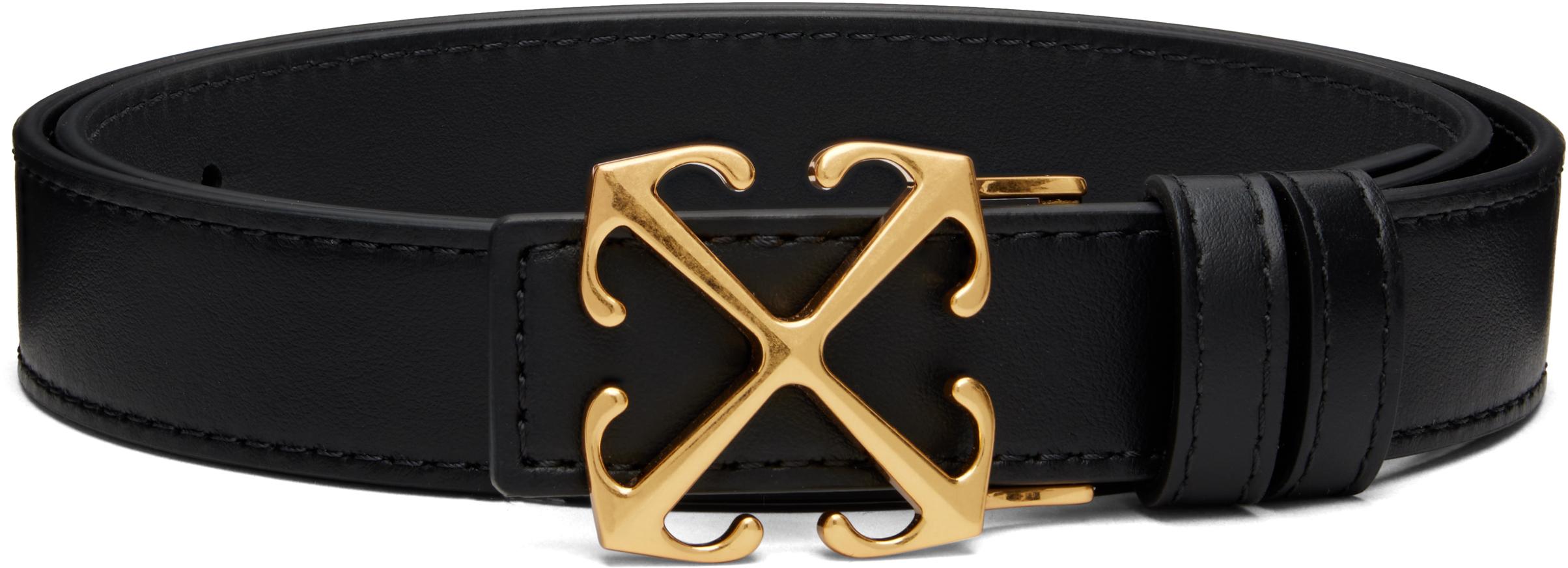 Off-White c/o Virgil Abloh Arrow Quote 25 Belt in Black 