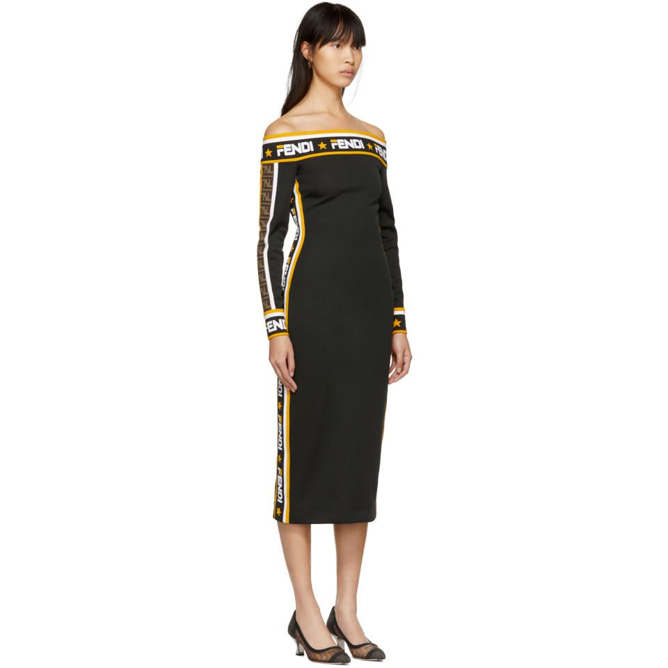 fendi off shoulder dress