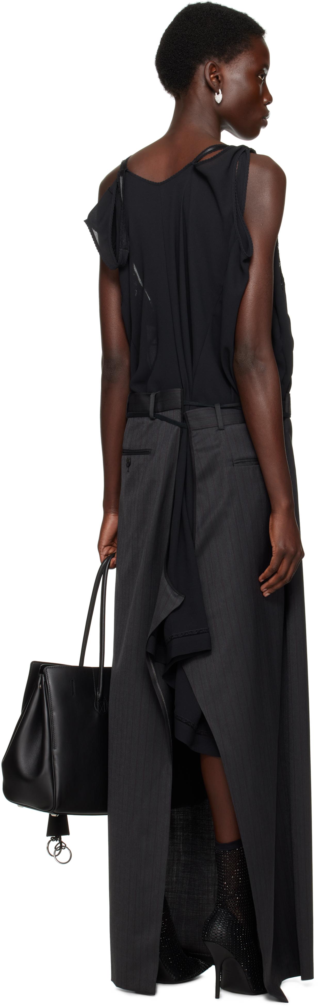 Balenciaga ブラック Patched Slip マキシワンピース ブラック