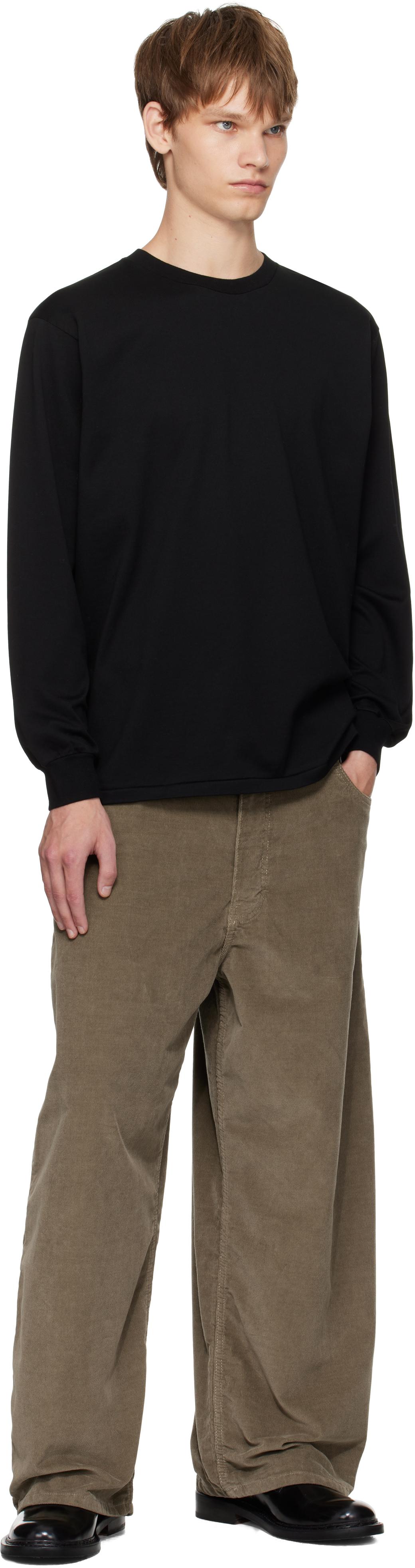 AURALEE Luster Plaiting L/S T-Shirt in Black for Men | Lyst