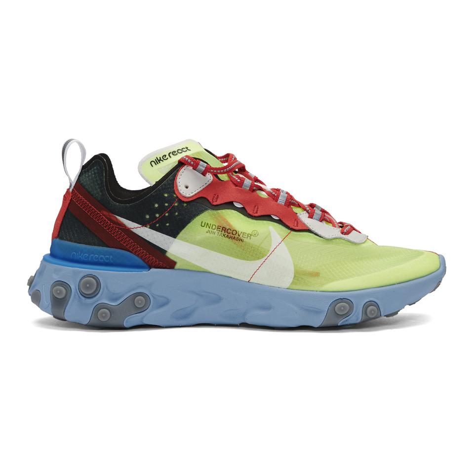 Nike Leather Yellow And Red Undercover Edition React Element 87 ...