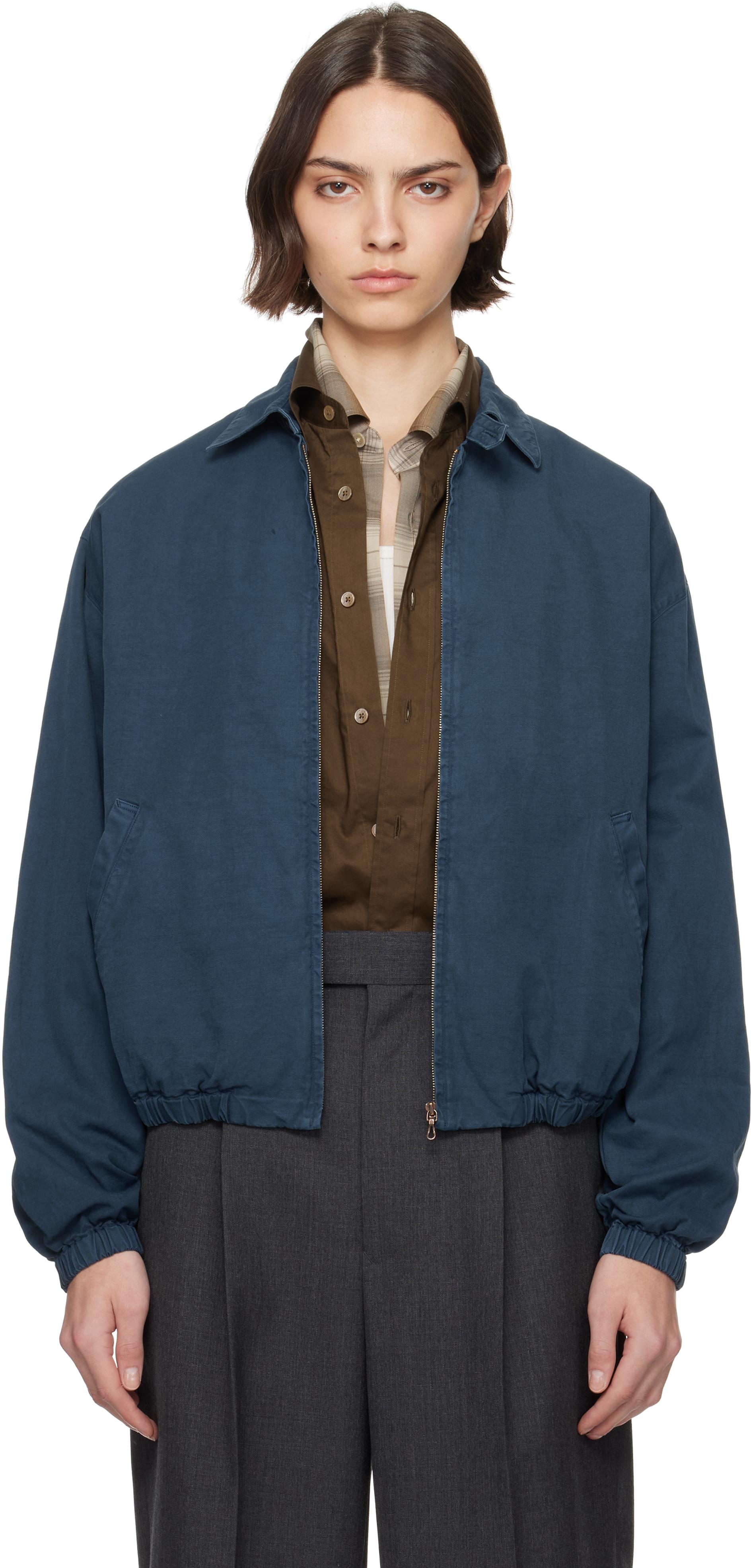 AURALEE Product Dyed Finx Gabardine Swing Jacket in Blue | Lyst