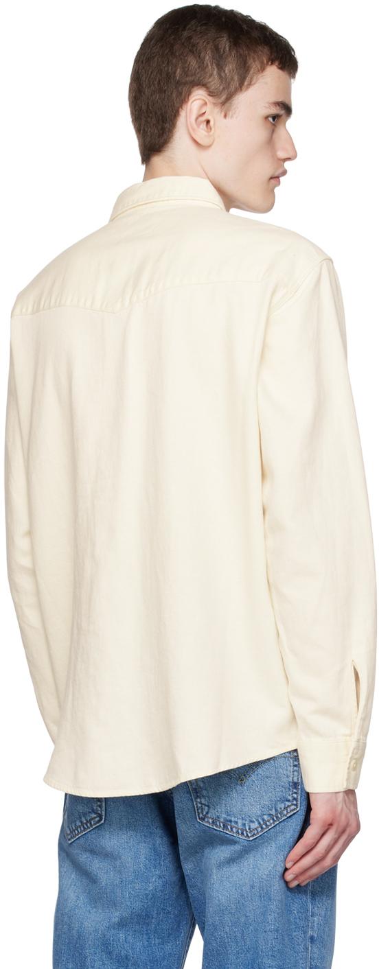 Levis white store western shirt