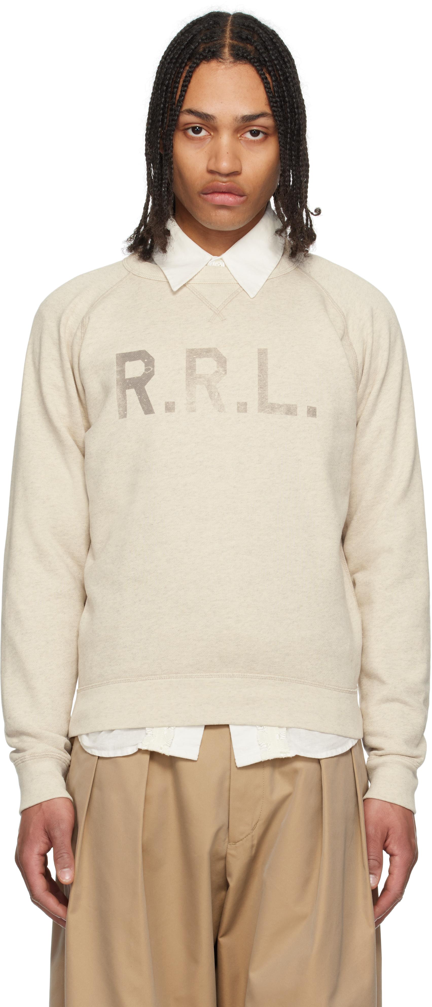 RRL クールネックセーター　M ワッフルニット コットンウール セーター（ニット/セーター