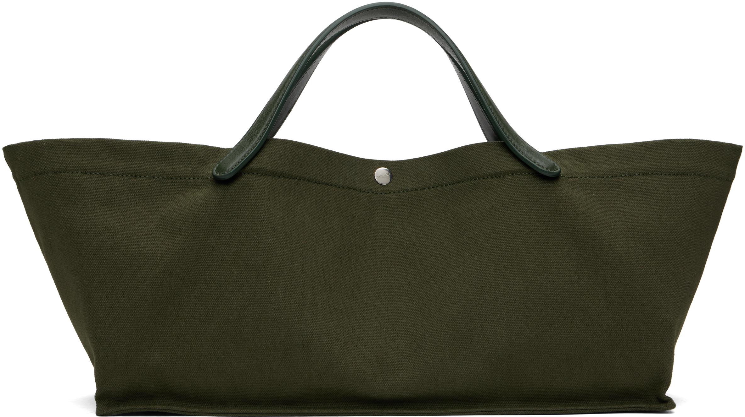 The Row Khaki Idaho Tote in Black | Lyst
