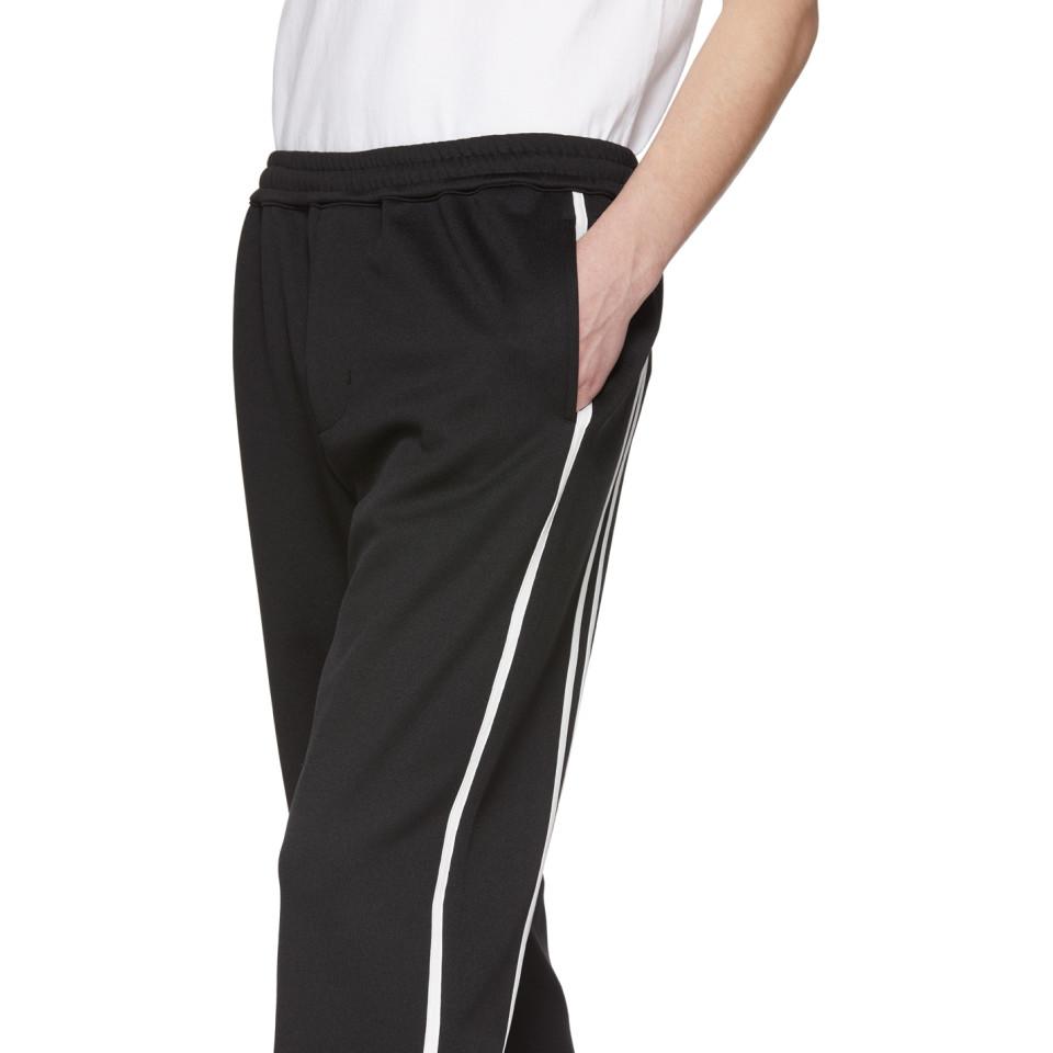 Moss London Slim Fit Black With White Side Stripe Cropped Trousers for Men  | Lyst Canada