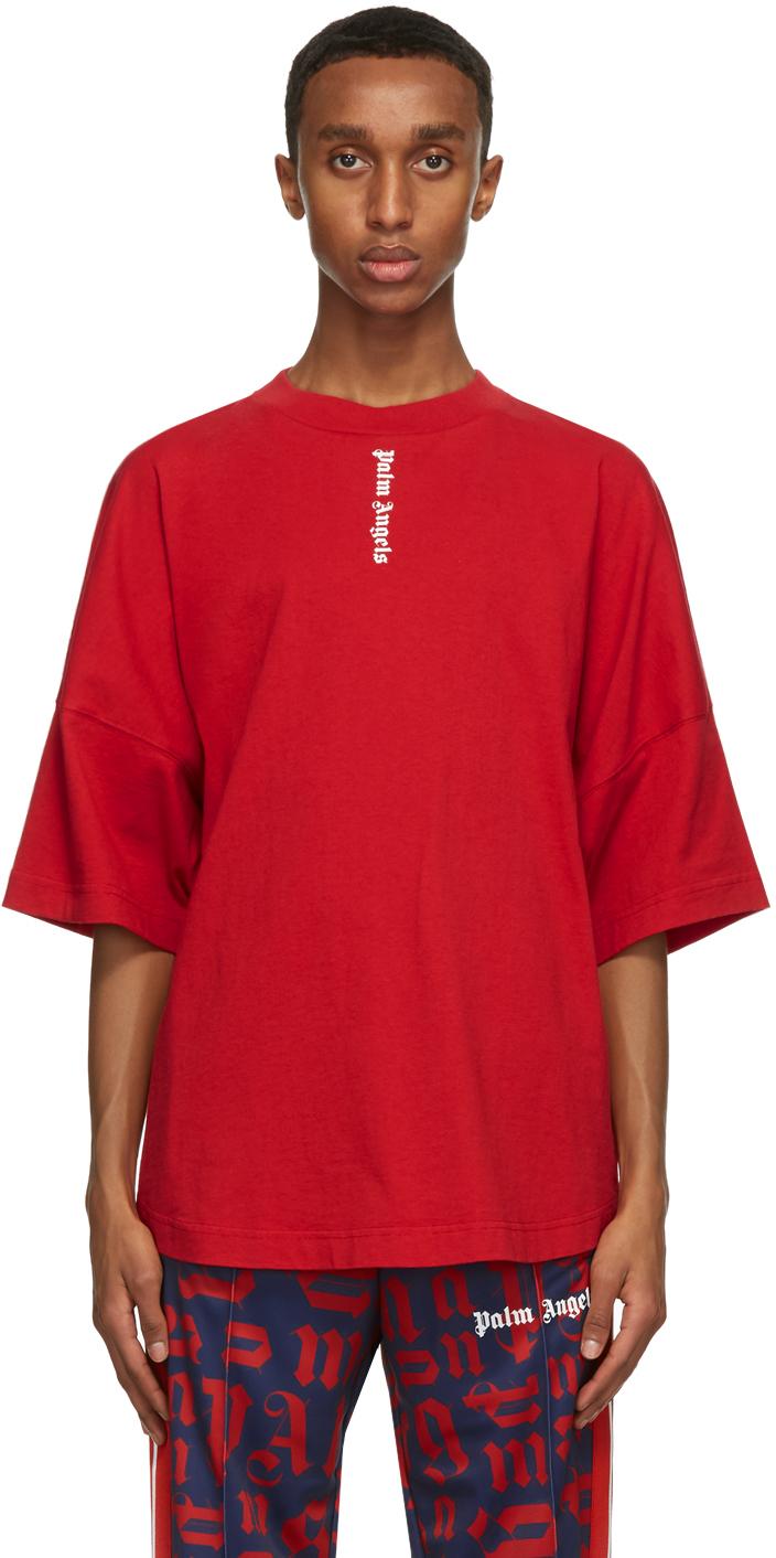 Palm Angels Cotton Red Ns Logo T-shirt 