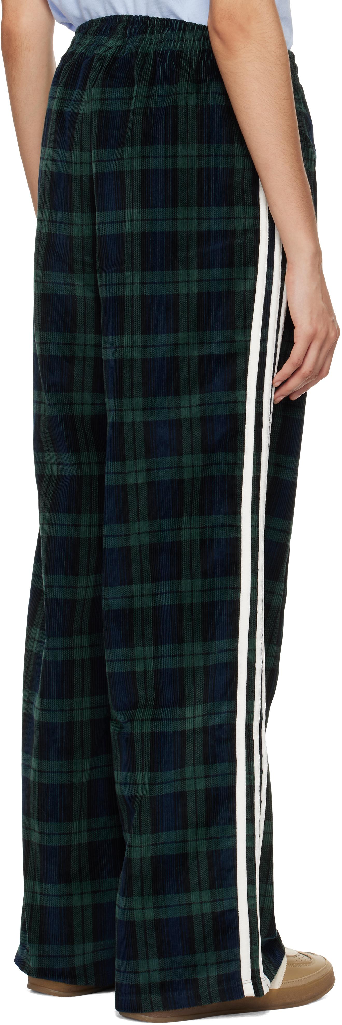 adidas Originals Corduroy Tartan Wide Leg Lounge Pants in
