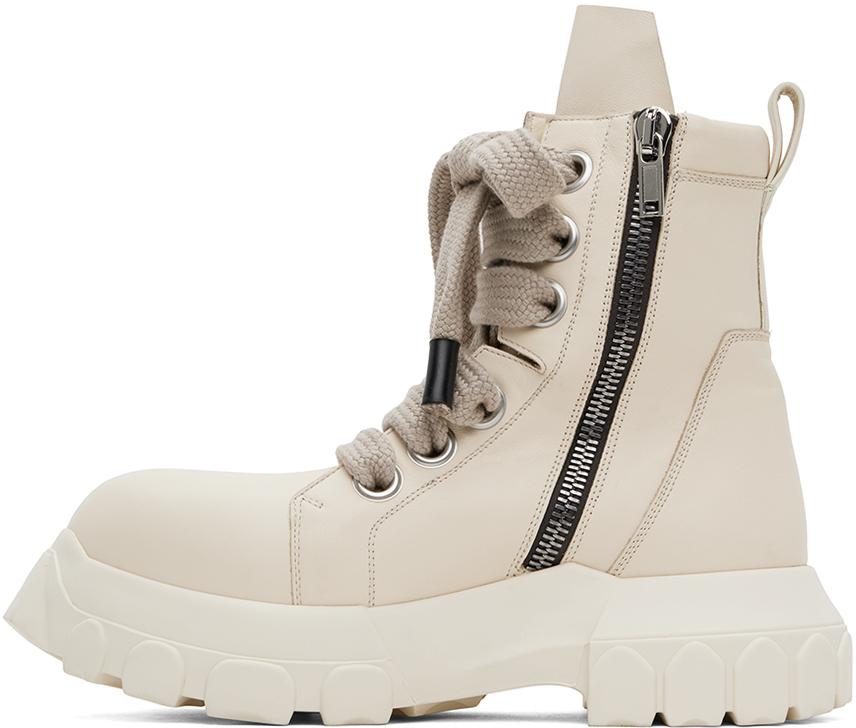 Rick Owens Off-white Jumbo Laced Bozo Tractor Boots for Men