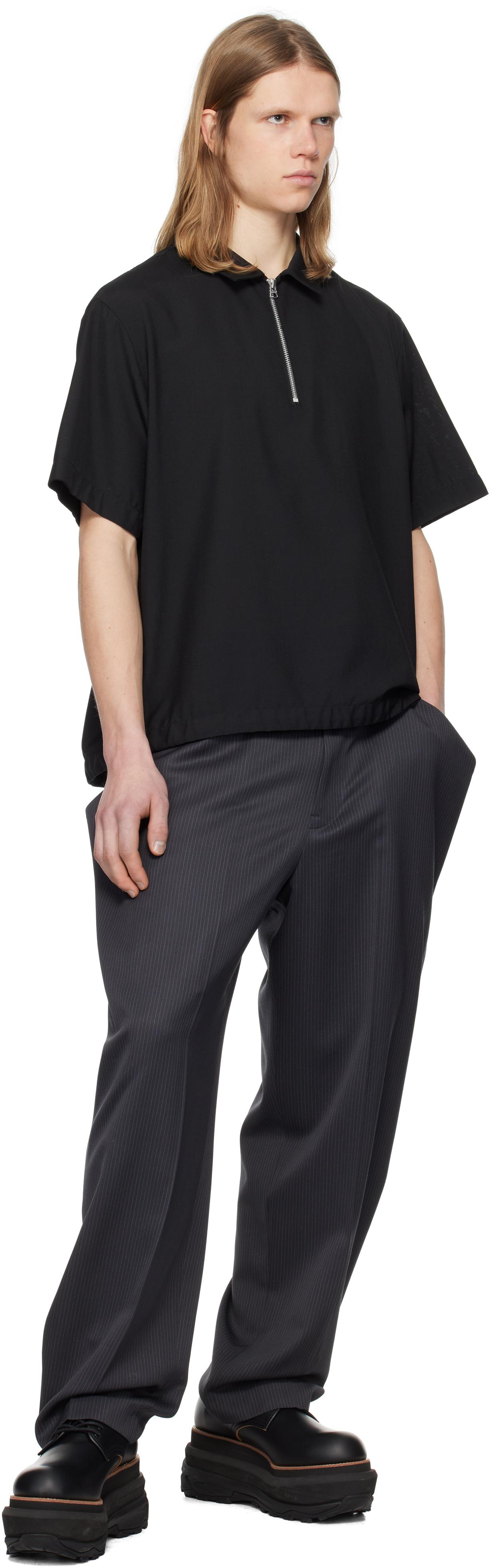 メンズ Sacai ブラック ドスキン トラウザーズ ブラック | Lyst