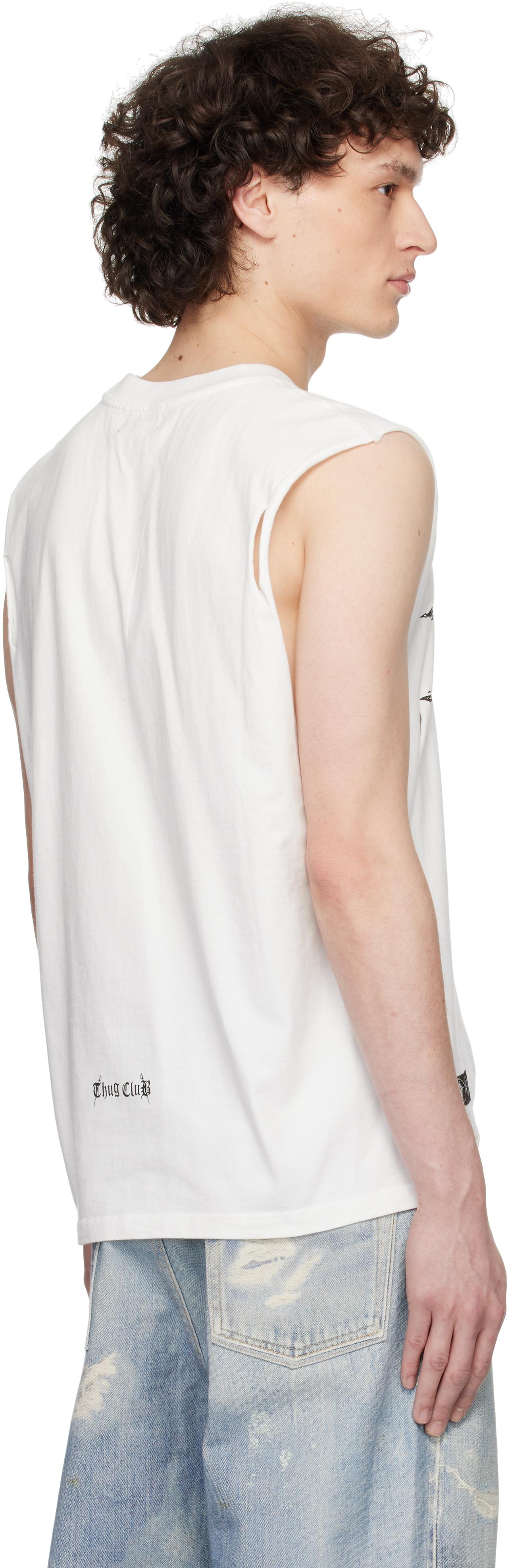 THUG CLUB Cross T Sleeveless Tank Top in White for Men | Lyst