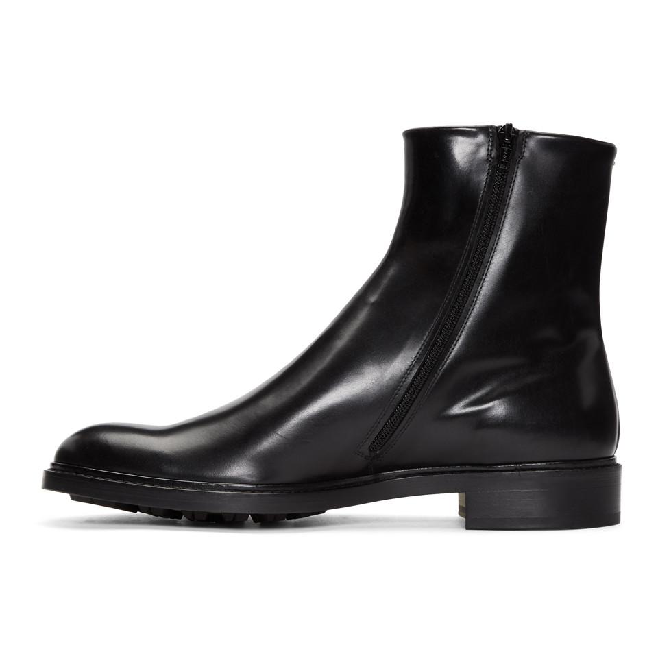 Maison Margiela Black Side-zip Chelsea Boots for Men | Lyst