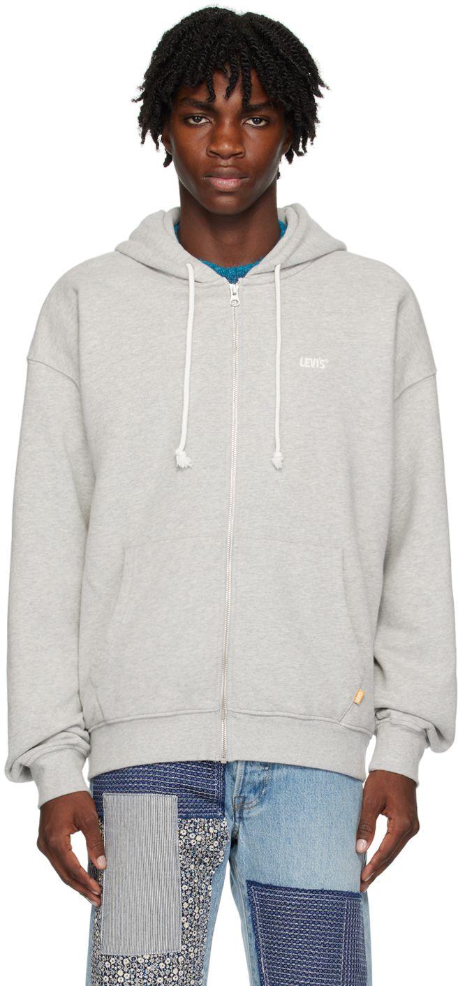 Grey levis hoodie mens sale