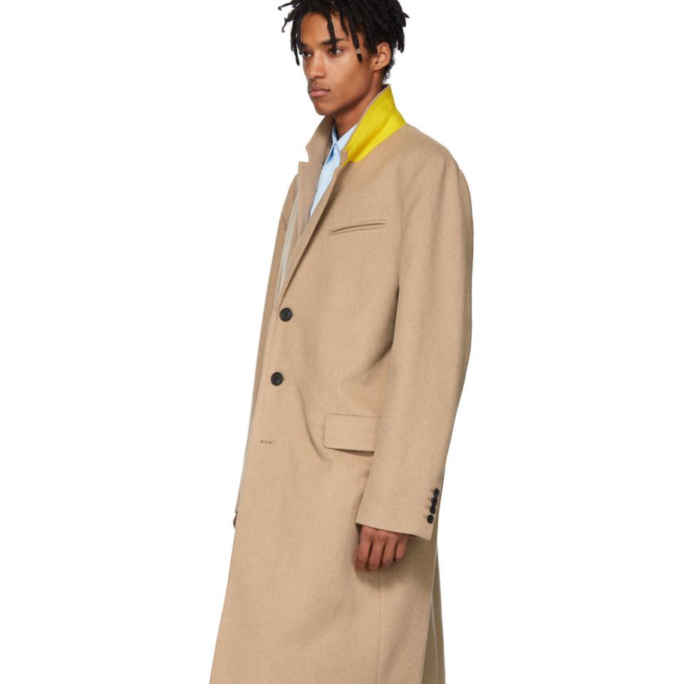 helmut lang camel coat