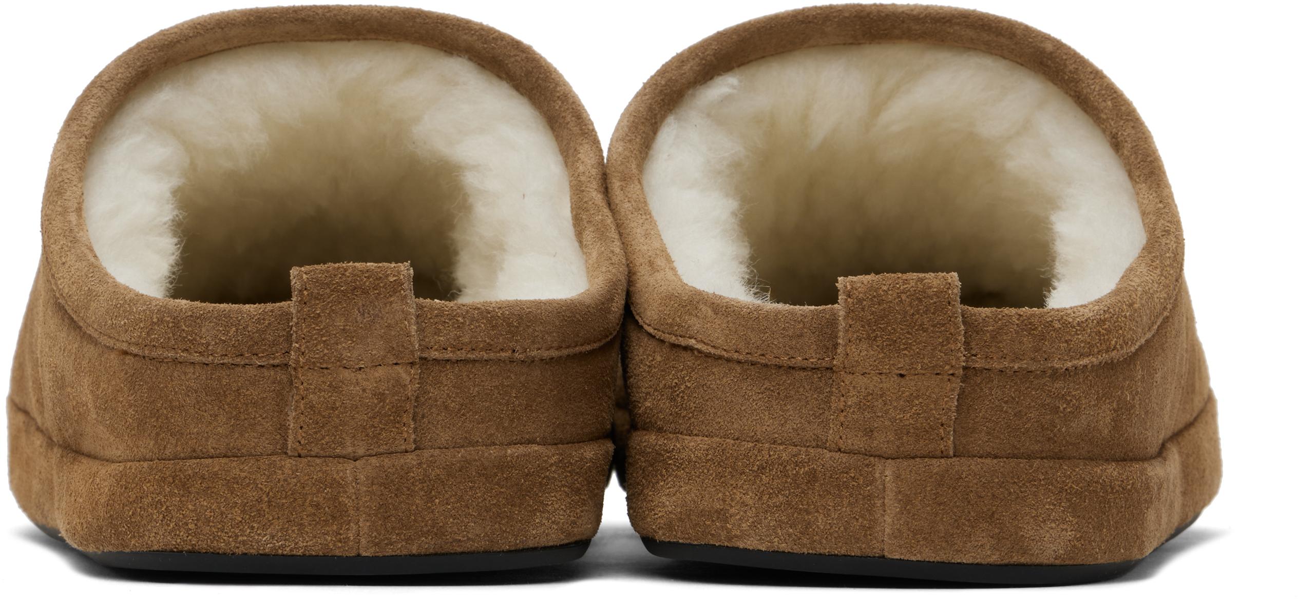 【BALENCIAGA】アラスカスエードスリッパ Alaska suede slippers in brown - Balenciaga | Mytheresa