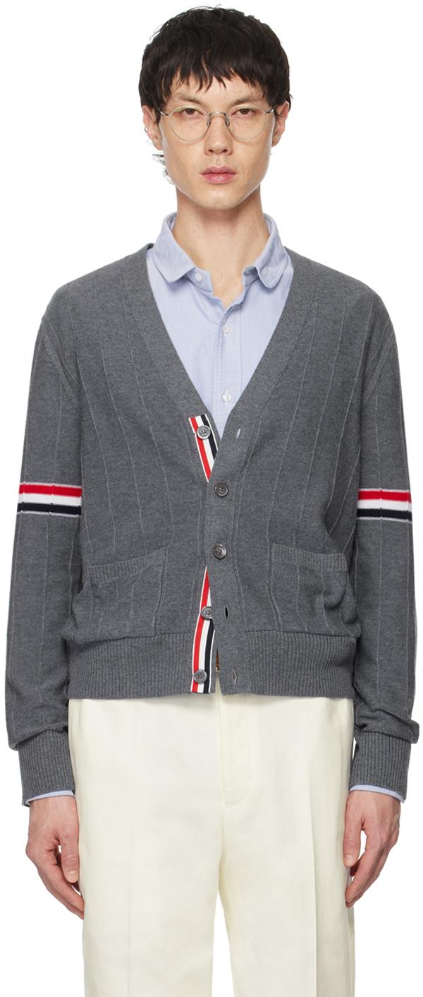 THOM BROWNE グレー カーディガン