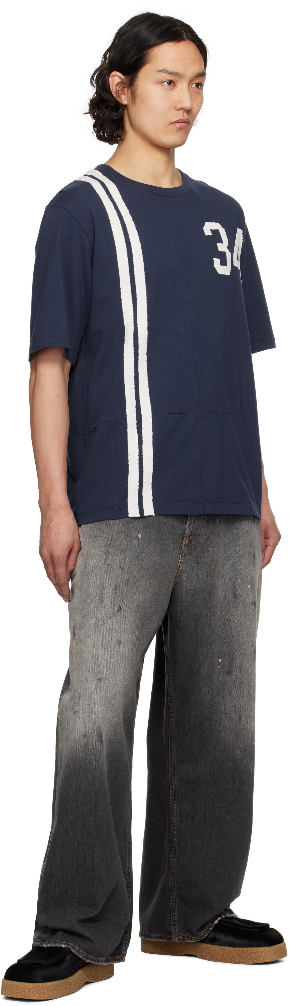メンズ Ambush ネイビー パネル Tシャツ ブルー | Lyst