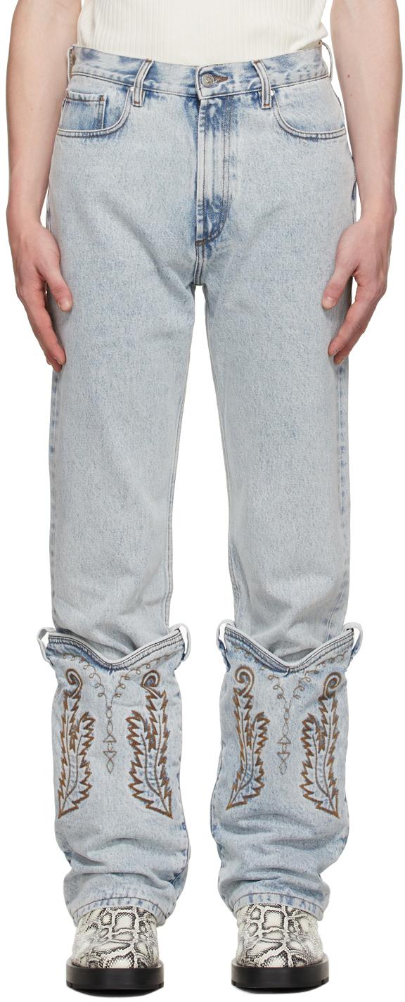 Y. Project Cowboy Cuff Jeans in Blue for Men | Lyst