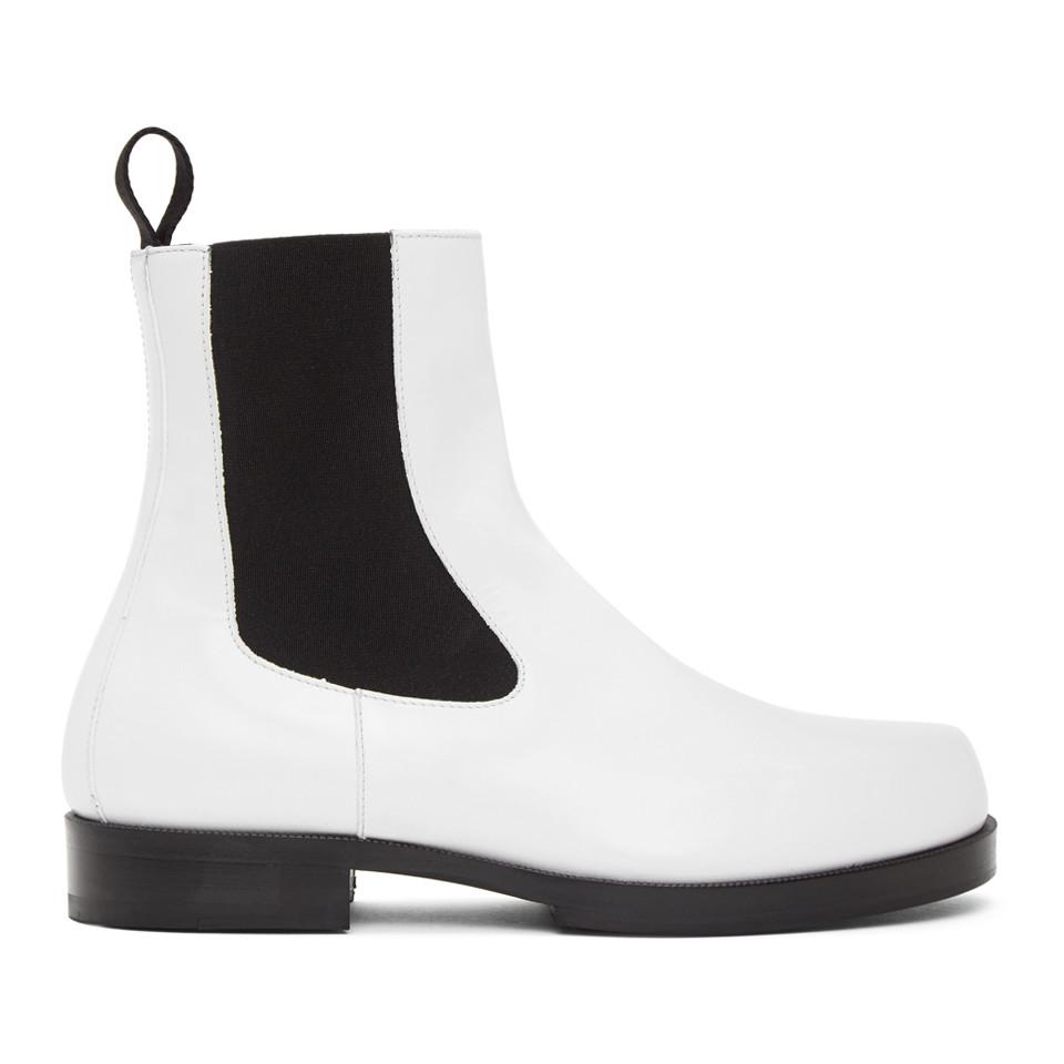 1017 ALYX 9SM White Leather Chelsea Boots for Men | Lyst 1017 ALYX 9SM White Leather Chelsea Boots for Men | Lyst