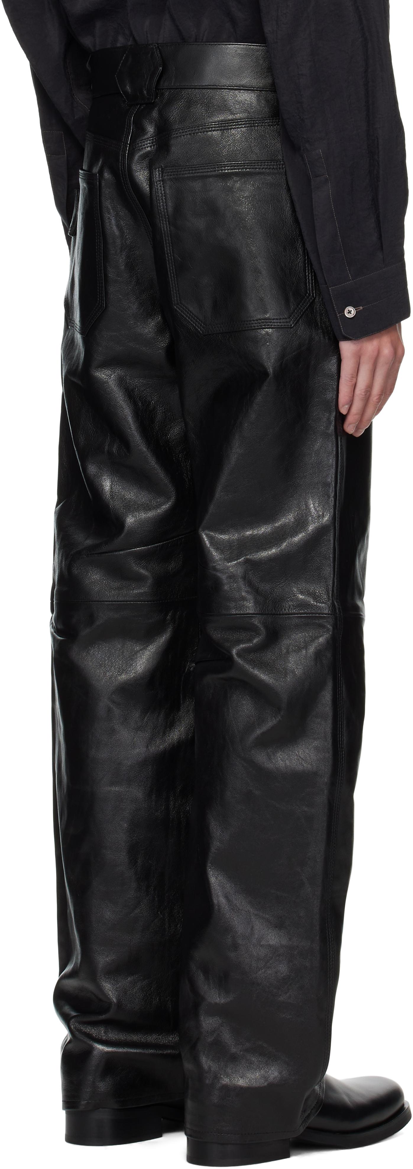 OUAT Office Leather Pants in Black for Men | Lyst UK