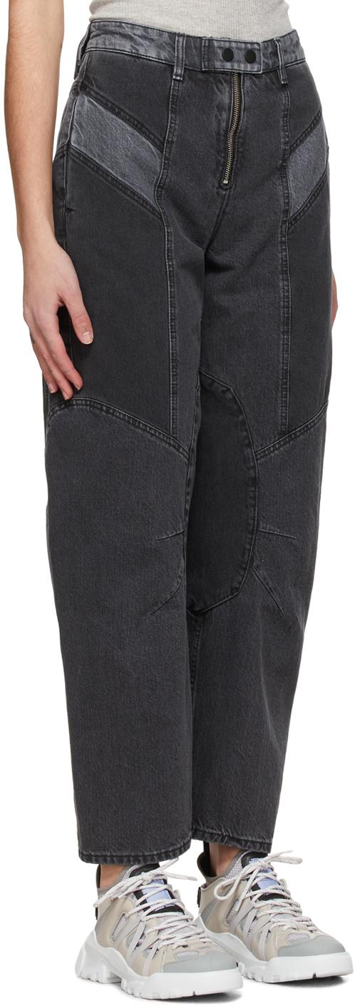 McQ Denim Grey Motor Paneled Jeans in 