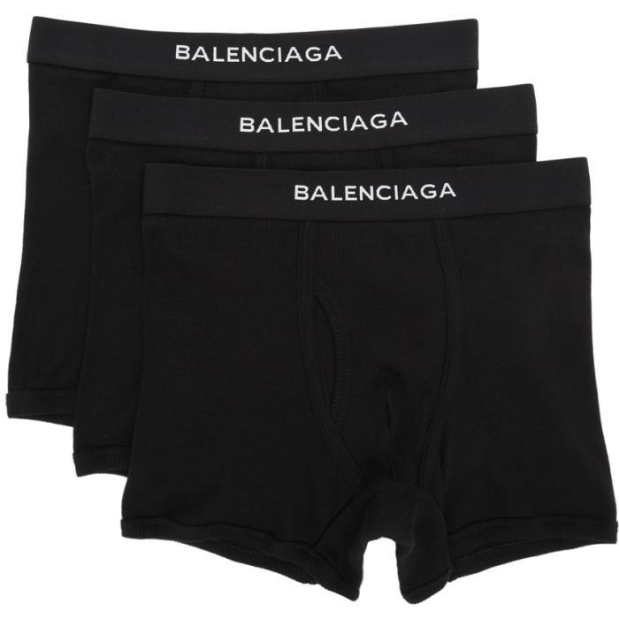 capsule Giet Autonoom Balenciaga Three-pack Black Logo Boxer Briefs for Men | Lyst