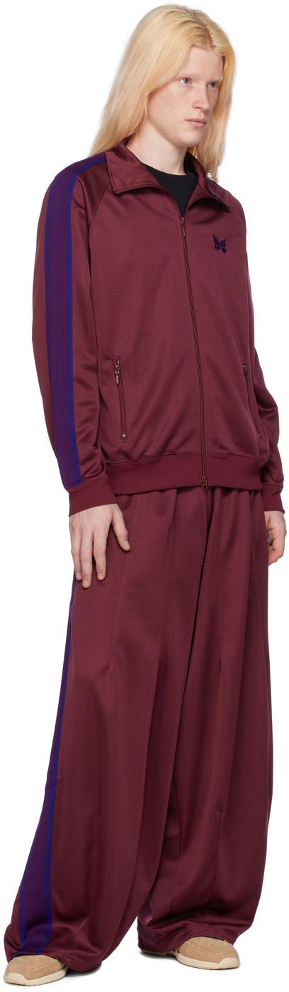 Needles バーガンディ トラックパンツ Needles ニードルス 23AW Track Pant-Poly Smooth NS246 ロゴ