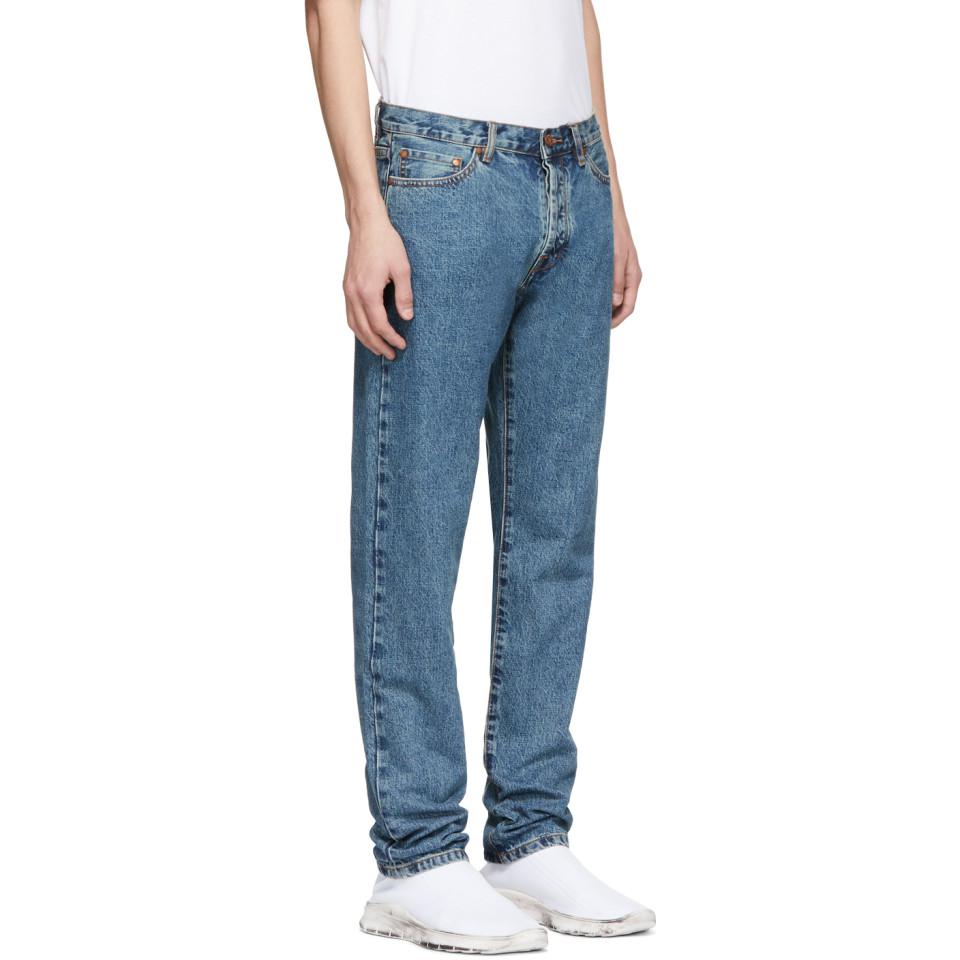 Han Kjobenhavn Denim Blue Tapered Jeans for Men - Lyst