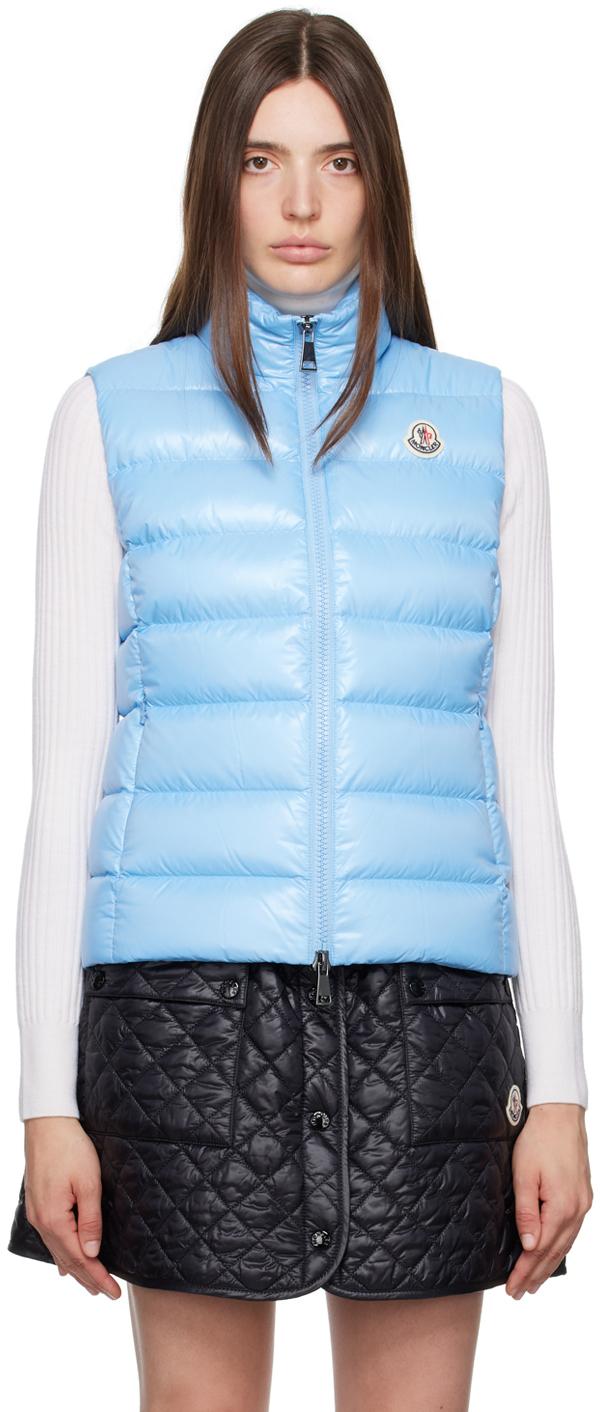 Moncler Ghany Padded Down Gilet in Blue Lyst UK