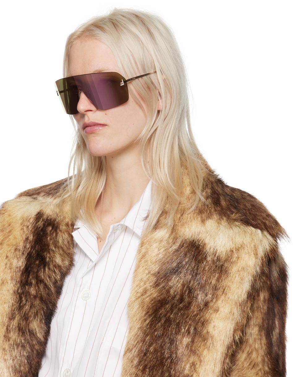 Fendi Rose Gold First Crystal Sunglasses in Black Lyst