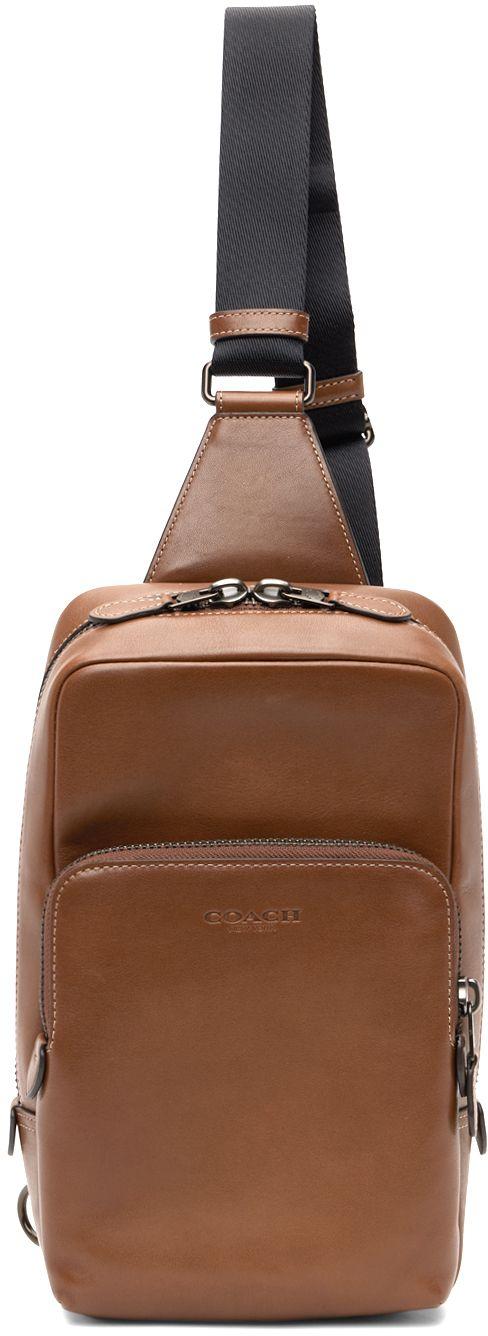 COACH Metropolitan Map Bag (dark Saddle) Bags in Brown for Men