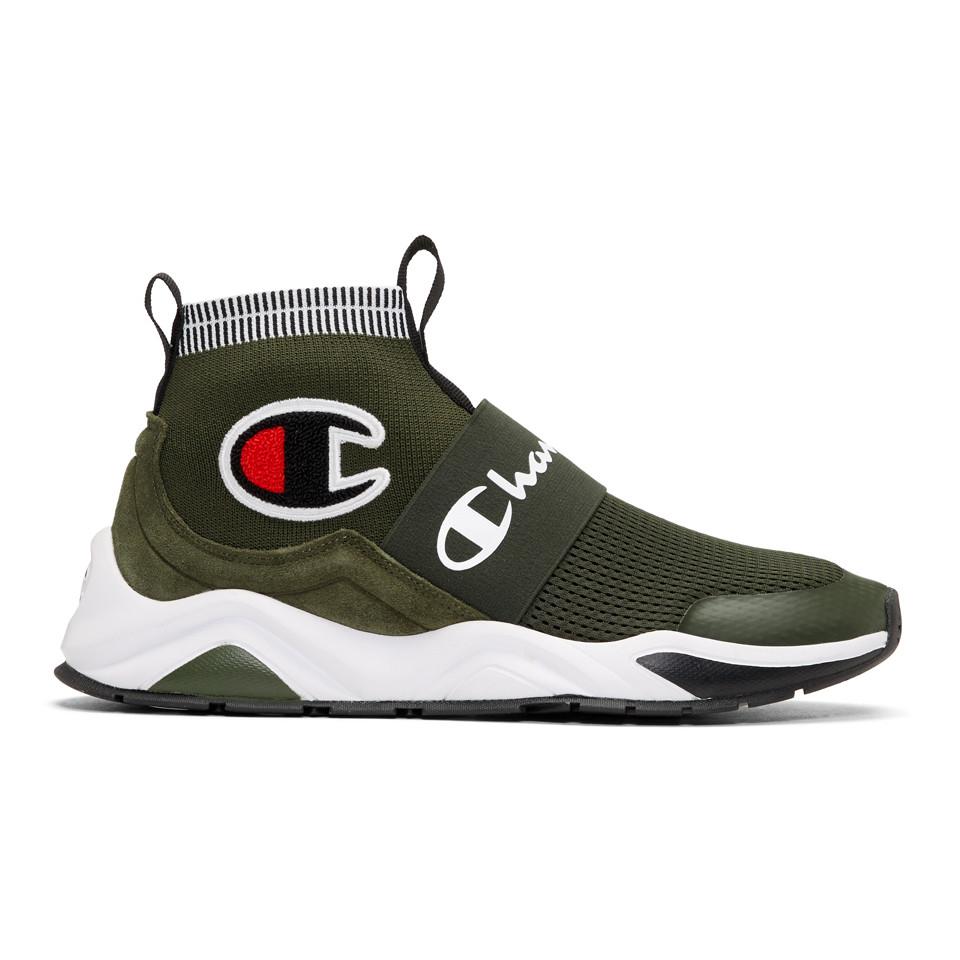 Champion Green Rally Pro High-top Sneakers for Men | Lyst