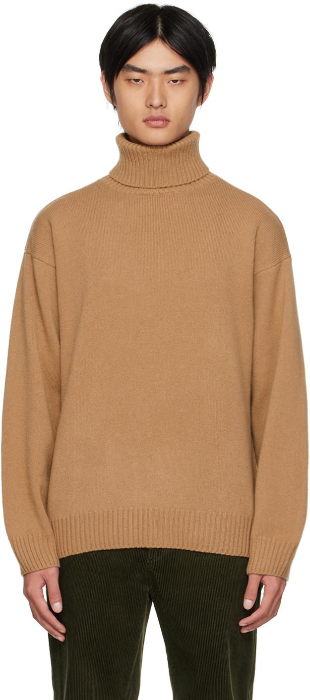 A.P.C. メンズ ブラック ブラウン Marc タートルネック セーター & ニット