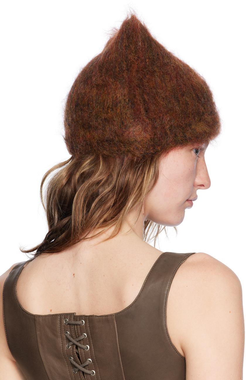 帽子 knwls SOFT RIBBEDKNITTED SQUARE HAT KNWLS Brown & Purple Precious Square Beanie KNWLS