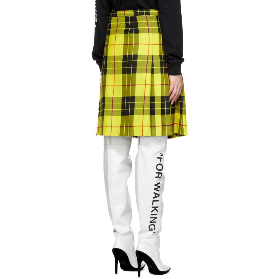 yellow tartan kilt