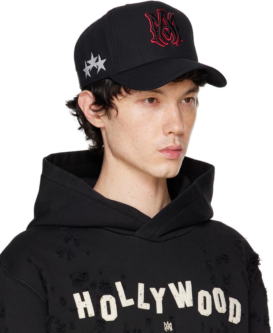 好きに Amiri Lyst | Men for Black in Cap Canvas 'Ma' Stars 帽子