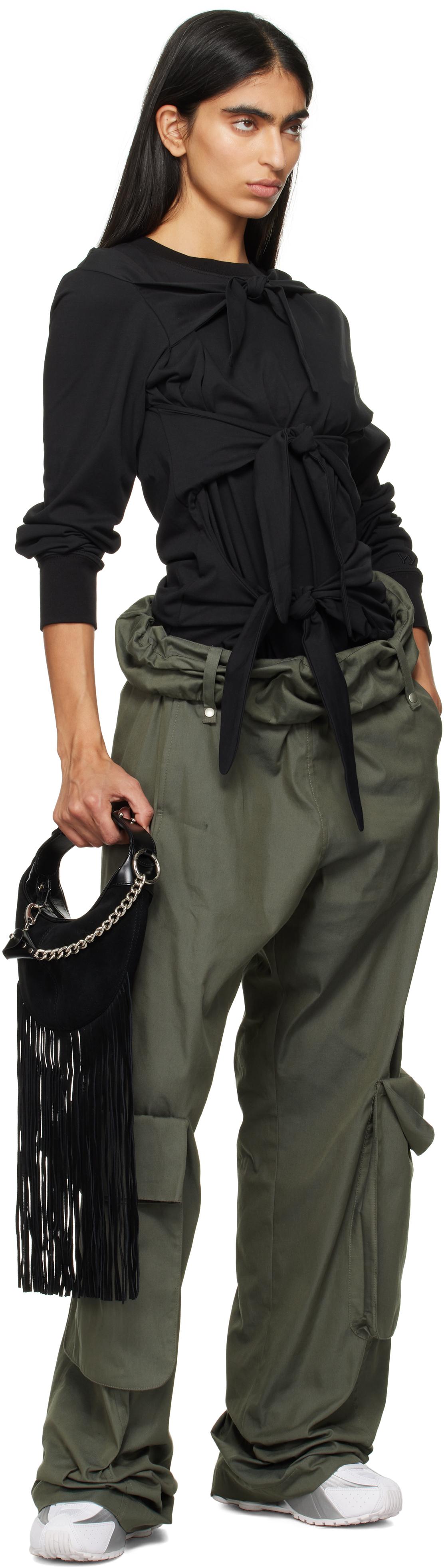 OPEN YY Fringe Moto Mini Bag in Black | Lyst