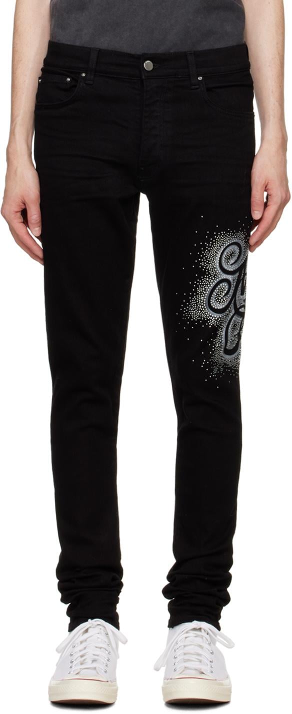 Amiri Ma Swirl Crystal Skinny Jeans in Black for Men Lyst