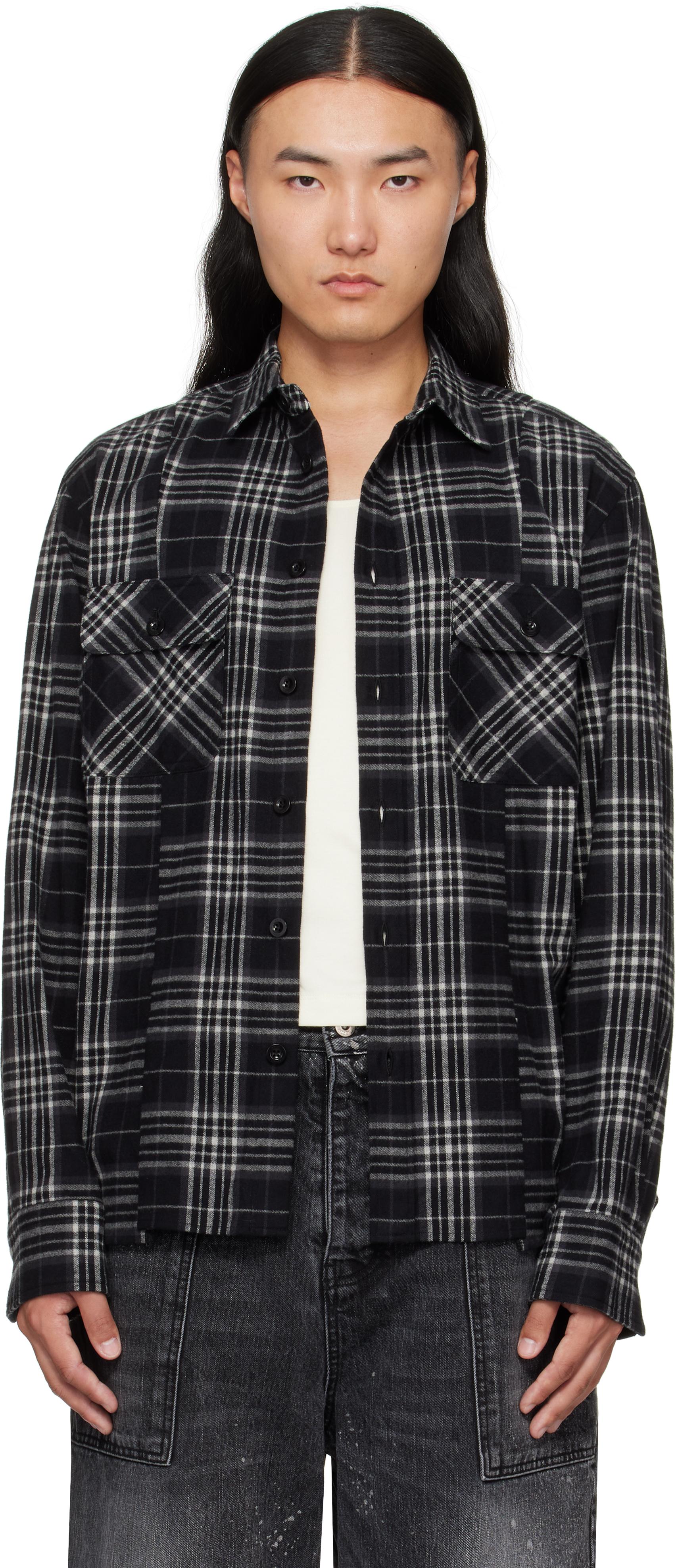 最安値 Sacai 25aw Plaid Shirts 限定色 ブラック 1 Sacai Plaid Flannel Shirt in Black for Men | Lyst