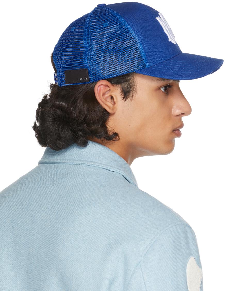 Amiri M.a. Logo Trucker Cap in Blue for Men | Lyst