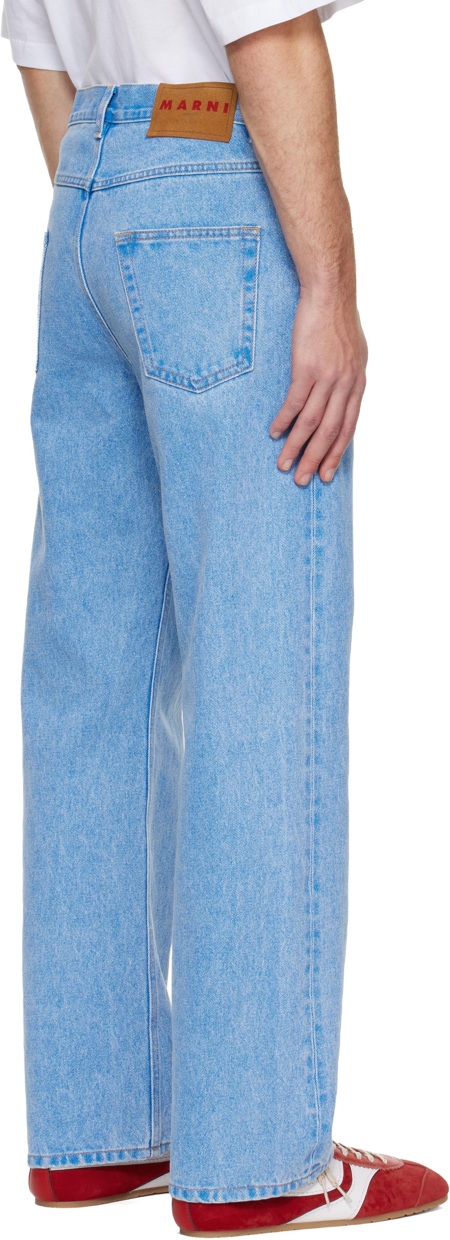Marni Organic Denim Wide-Leg Jeans in Blue for Men | Lyst