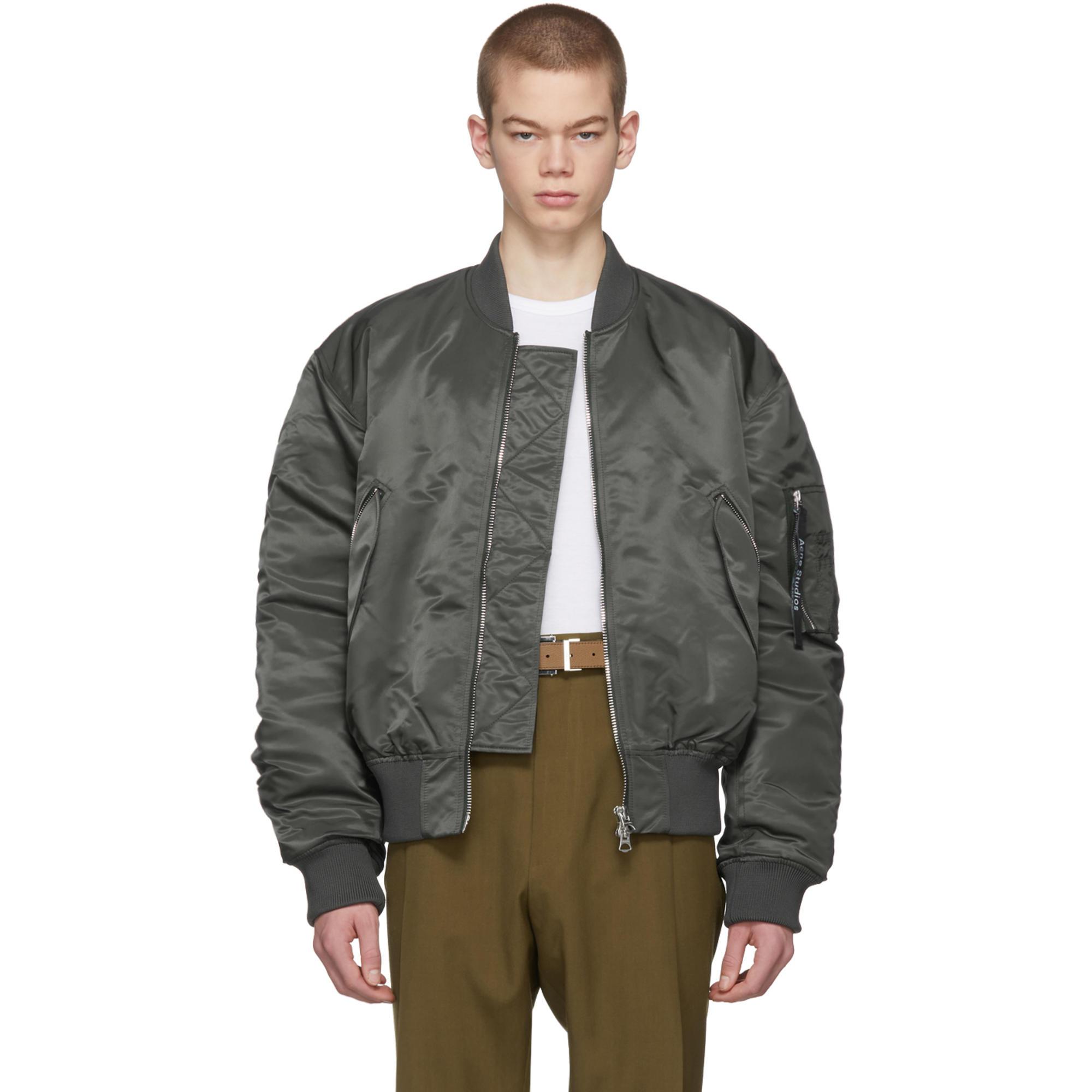 Acne Studios Synthetic Blue Makio Bomber Jacket for Men - Lyst