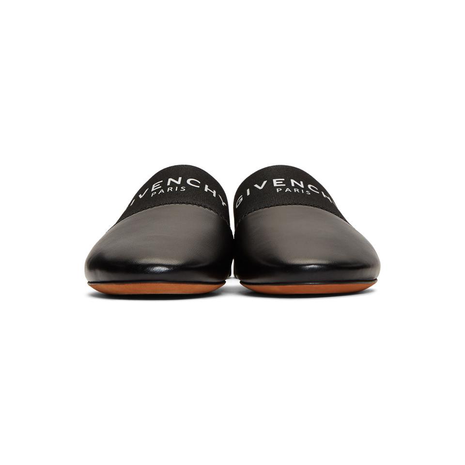 Givenchy Leather Bedford Black Flat Mules - Save 42% | Lyst